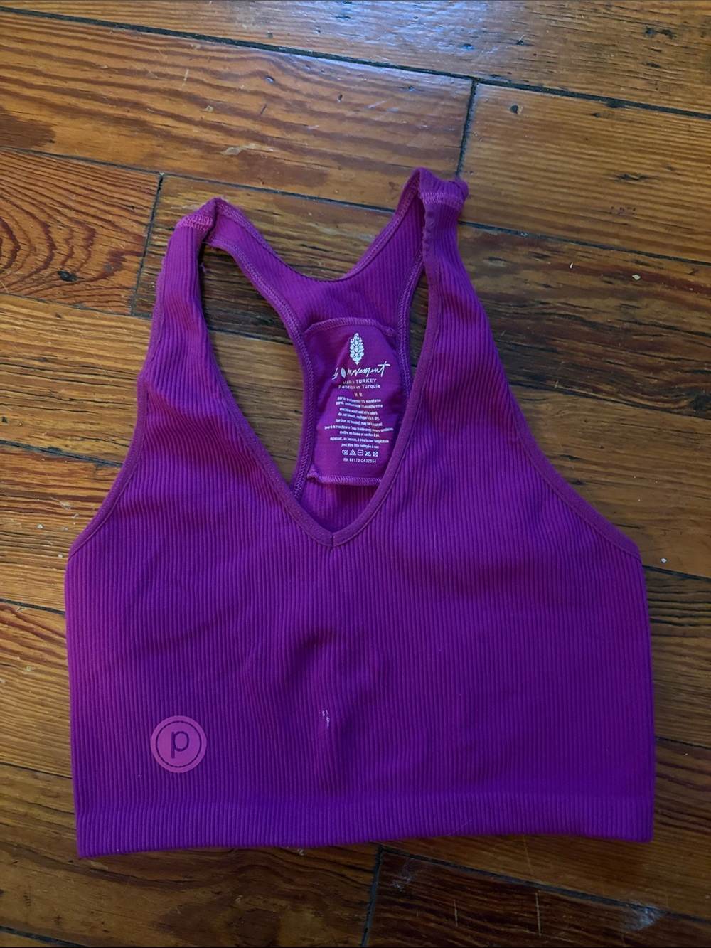 Free people movement Purebarre Purple Ribbed Racerback Sports Bra